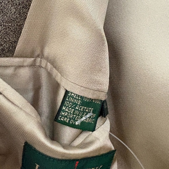 J. Crew Suit Size 40 Long Pea Color Wool Pleaded Front Straight Leg 32X30 Pants - Picture 5 of 14